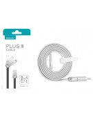 NILLKIN Kabel 2w1 Micro USB + USB Typ-C Płaski 1m